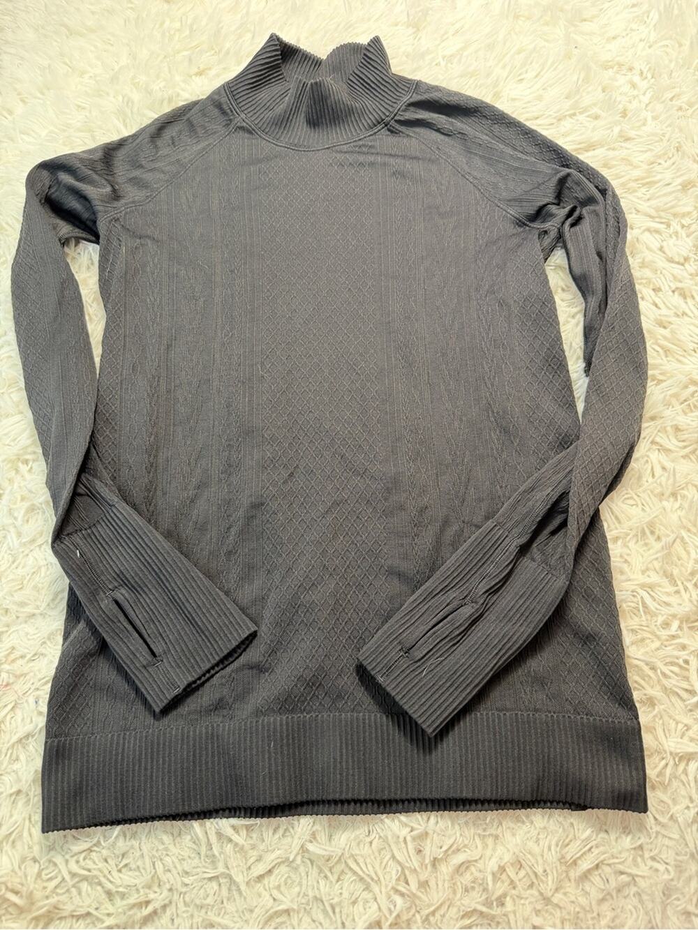 Lululemon Rest Less Mock Neck Black / Black